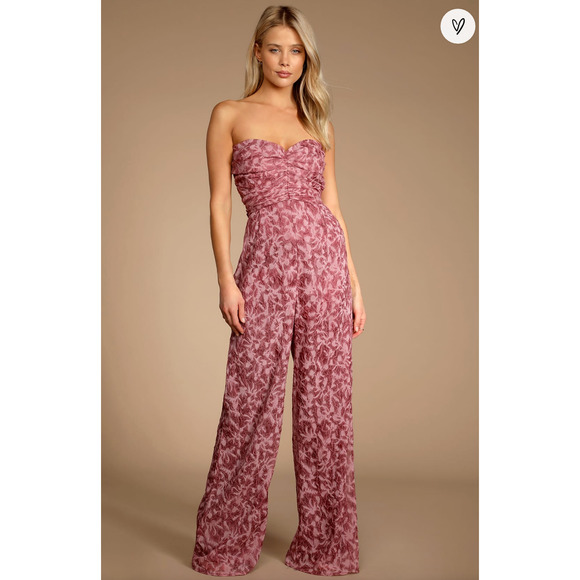 Lulu's Pink Strapless Jumpsuit - Picture 6 of 16